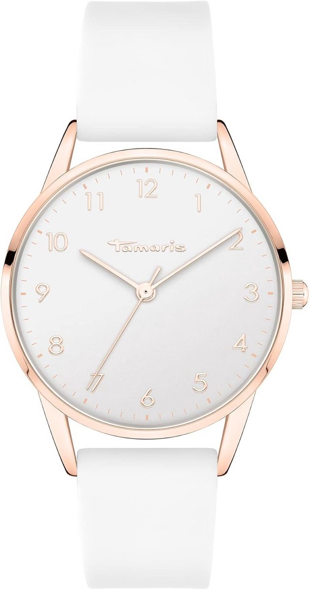 Dameshorloge Analoog met Siliconen Band Roségoud