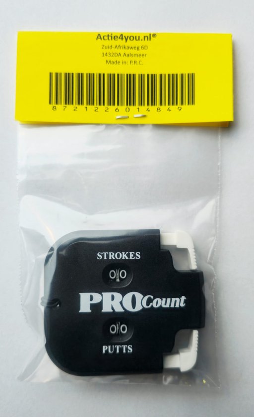 Actie4you® - Golf Score Teller - Golfaccessoires - Dubbele Wijzerplaat voor 2 Spelers - Scoreteller - Golf Slagen- & Putting Teller - Golfballen Golf Slagenteller - ZwartWit van Merkloos — afbeelding 4