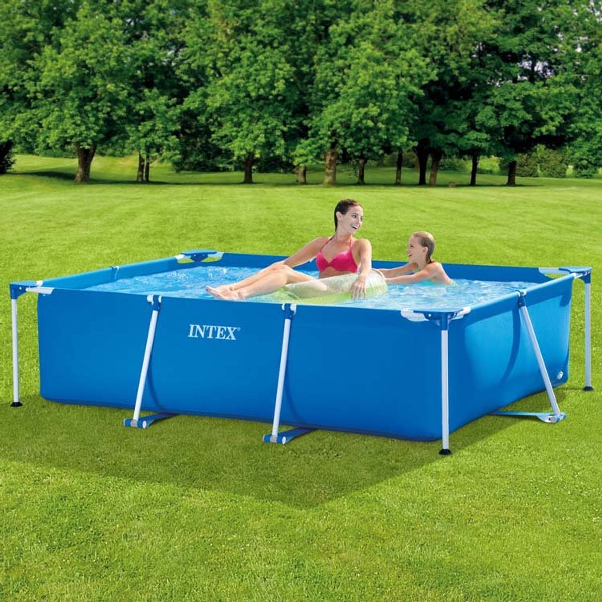 Intex Rechthoekig Frame Zwembad - 220 x 150 x 60 cm - Blauw - Inclusief Accessoire CB83