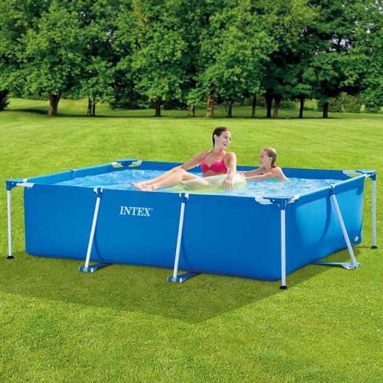 Intex rechthoekig instap framezwembad 220 x 150 x 60 cm