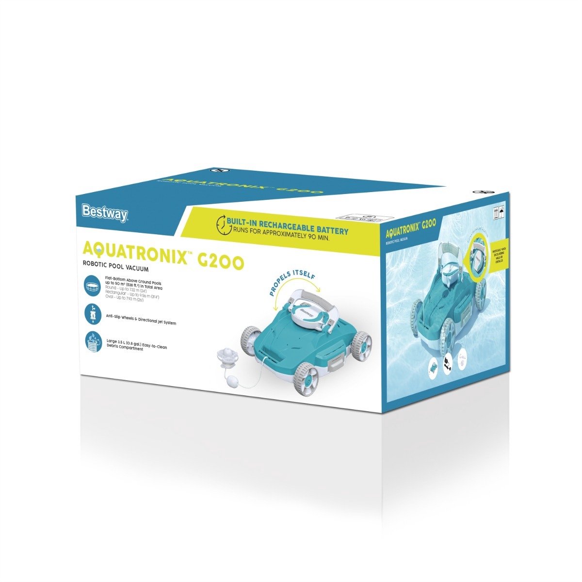 Bestway - Automatische Zwembadreiniger - Snoerloos - Litiumbatterij - 3.5L Capaciteit