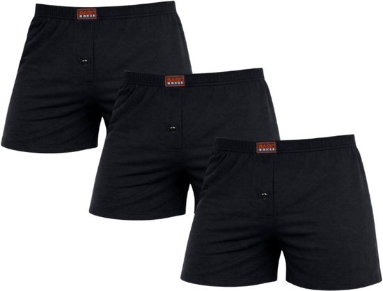 3-Pack Boxers en Katoen pour hommes - Coupe ample - Sous-vêtements pour hommes - Zwart - Taille L