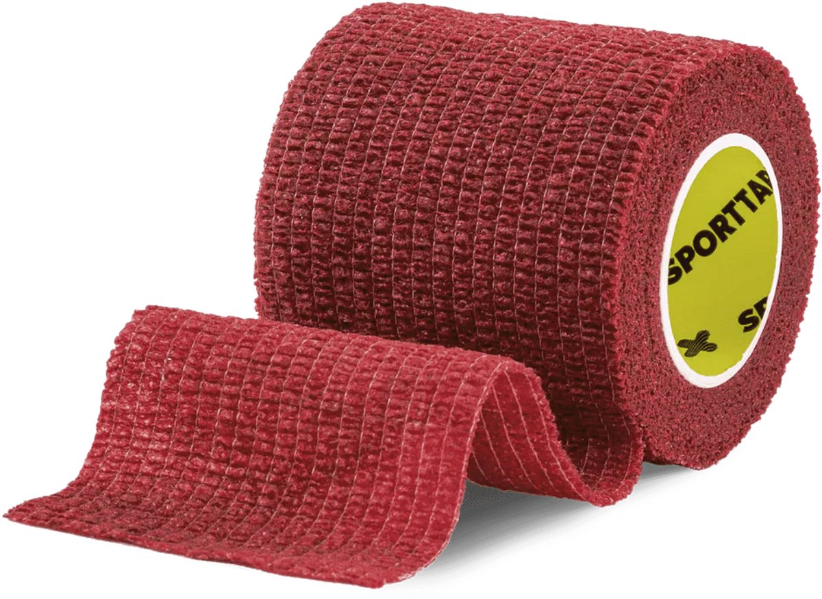 Sokkenwrap - Maroon Rood - 7,5 cm x 4,5 m - Zelfklevend (cohesive)
