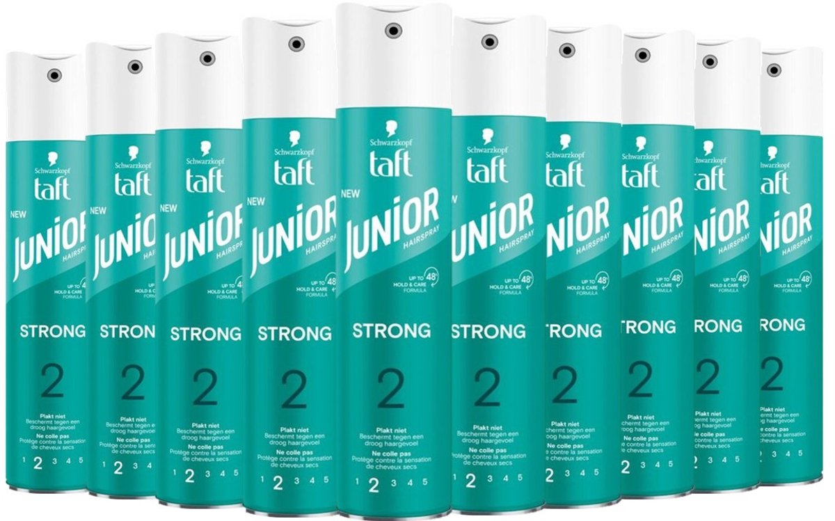 Taft Junior Haarlak - Strong - 10 x 250 ml - Voordeelverpakking