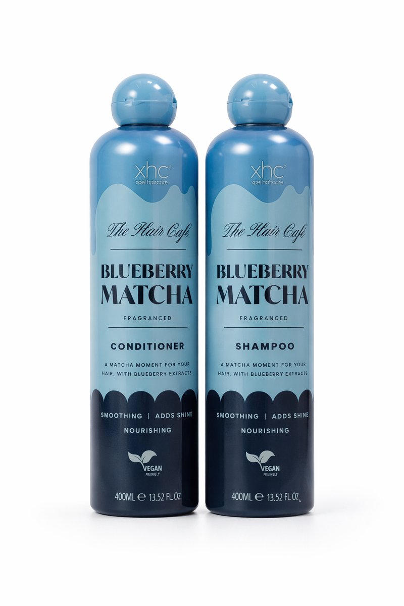 KadootjeThuis.nl Shampoo & Conditioner Set Blueberry Matcha – Haarverzorging Duo – 2x 400 ml