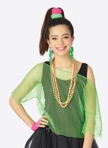 Chemise filet de pêche vert fluo - Haut filet de pêche vert néon - Mauvaise Fête - Carnaval