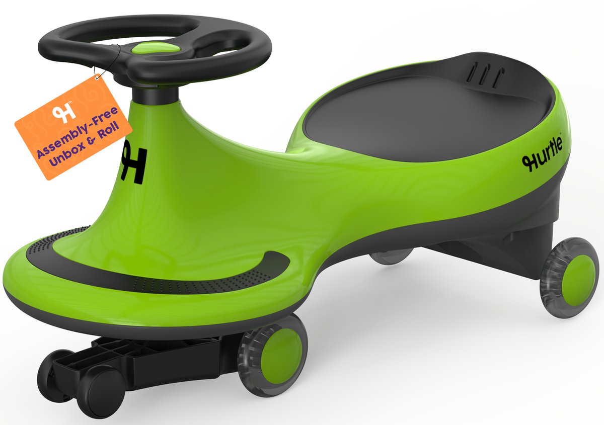 Hurtle Didicar - Wiggle Car - Ride On Auto voor Kinderen vanaf 2 Jaar - Zonder Pedalen of Batterijen - Groen
