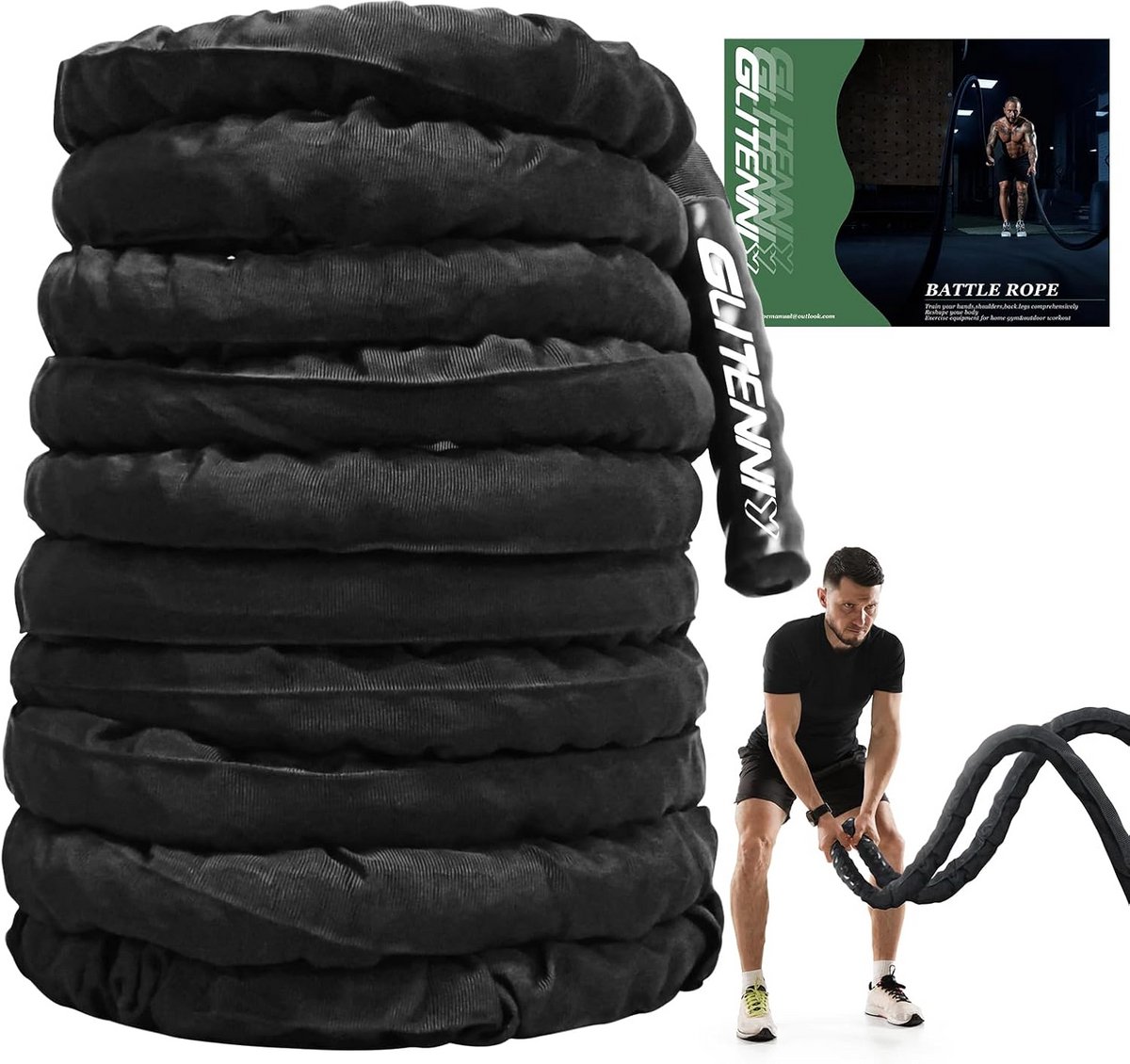 Zware Trainingstouwen voor Bootcamp en Krachttraining - 1,5 inch Diameter