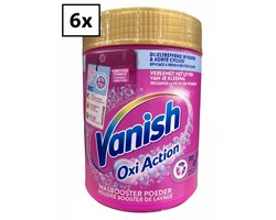 Vanish Oxi Action Was Booster Pink – Vlekverwijderaar Poeder – Krachtige Oxi-Reiniging – Voor Gekleurde Was – 6 × 530 g
