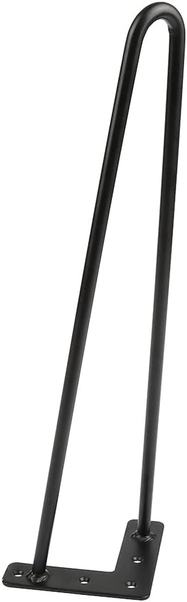4x Zwarte Metalen Tafelpoten 41 cm Hairpin Stijl Meubelpoten voor Tafel en Bureau