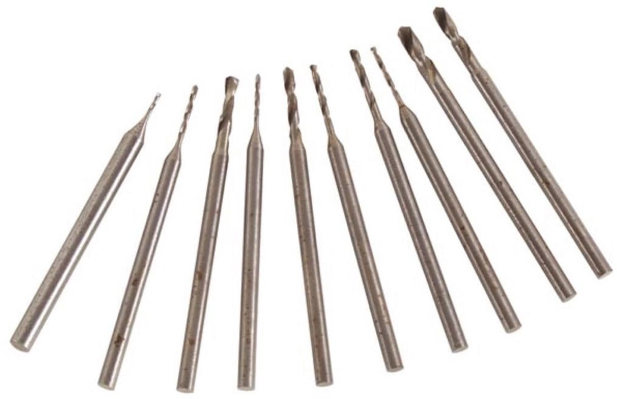 Set van 10 Mini HSS Boren Verschillende Diameters voor Precisiewerk