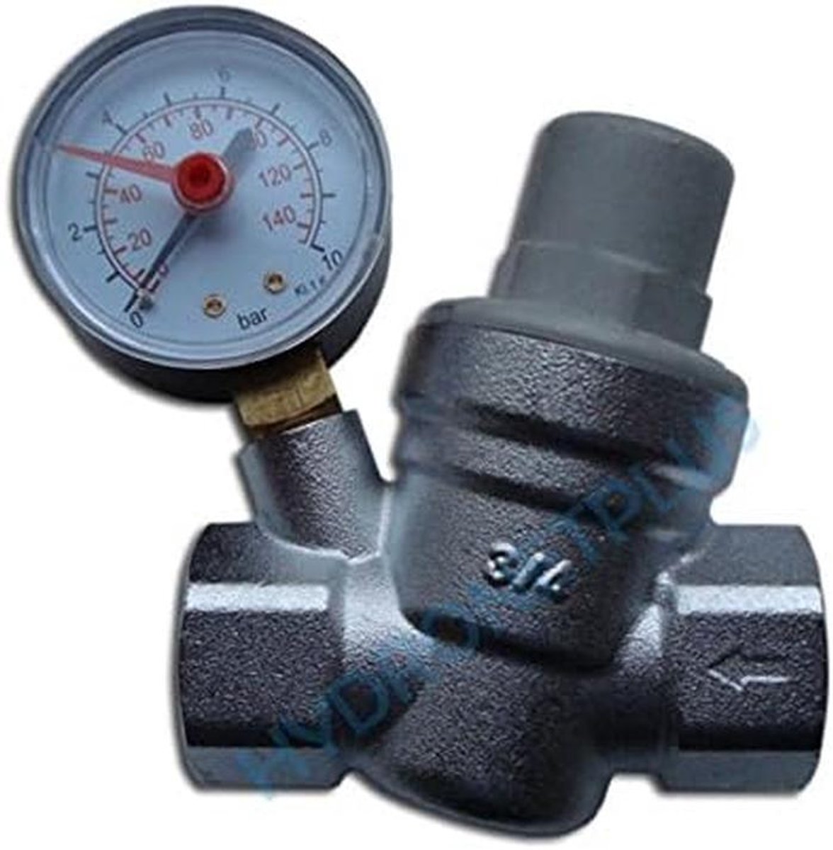 Waterdrukregelaar met Manometer 3/4 inch - Drukbegrenzer voor Waterbesparing
