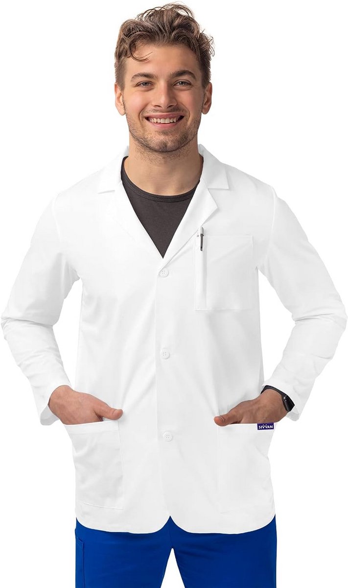 Unisex Medische Laboratoriumjas met Zakken