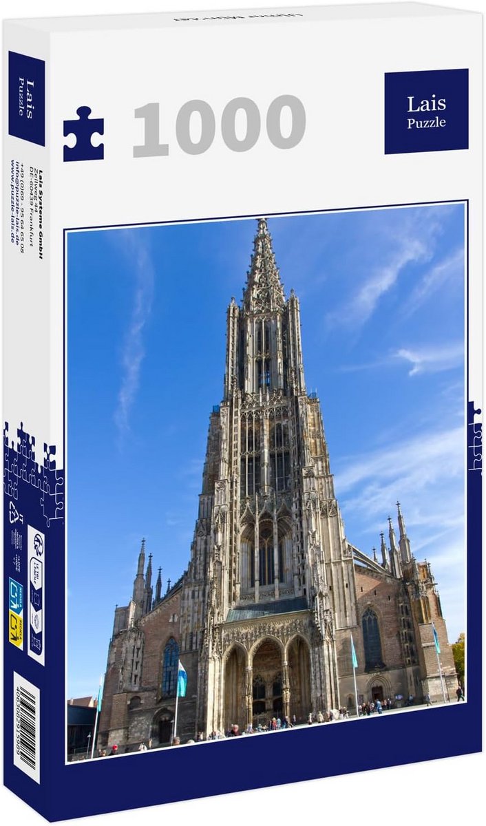 Puzzel 1000 Stukken: Dom van Ulm Stadsgezicht