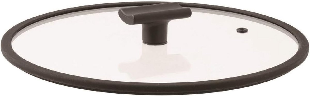 Professionele Glazen Deksel met Siliconen Rand - Diameter 24 cm