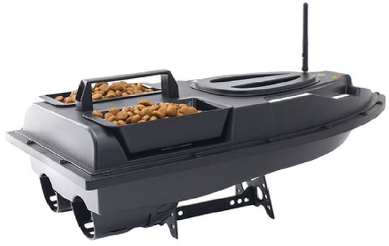 BrightWise® Voerboot Pro Dubbele Voerbak met Fluistermotor - Voerboot karper - Baitboat - Karpervissen - Visspullen - Vissersboot - Vis accessoires - 3 Kg Draagvermogen - Volledige set (inclusief accu & batterijen) - Zwart — afbeelding 4