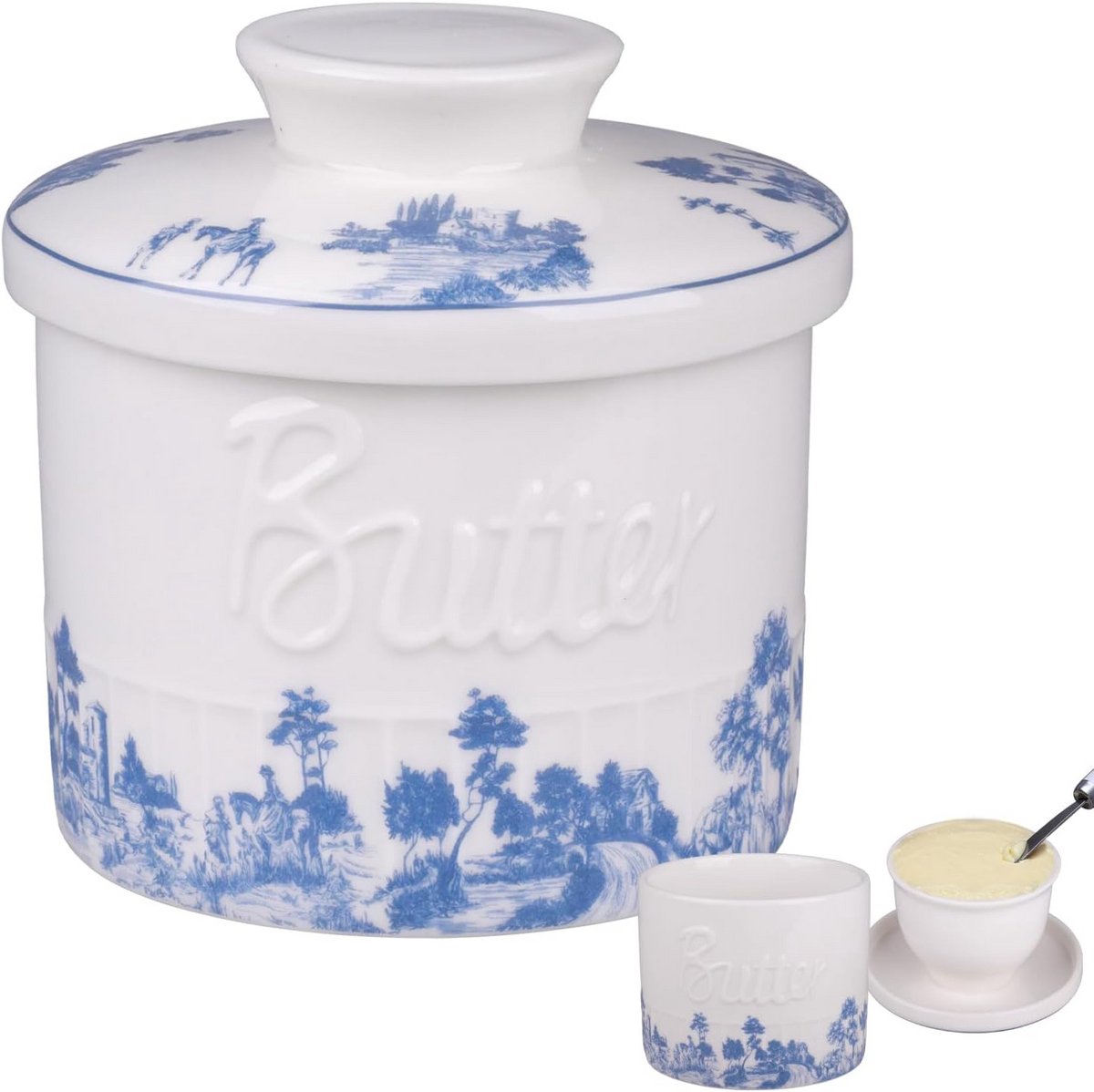Watergekoelde Boterbus Keramiek met Deksel voor Zachte Boter - Geschikt voor 200 ml