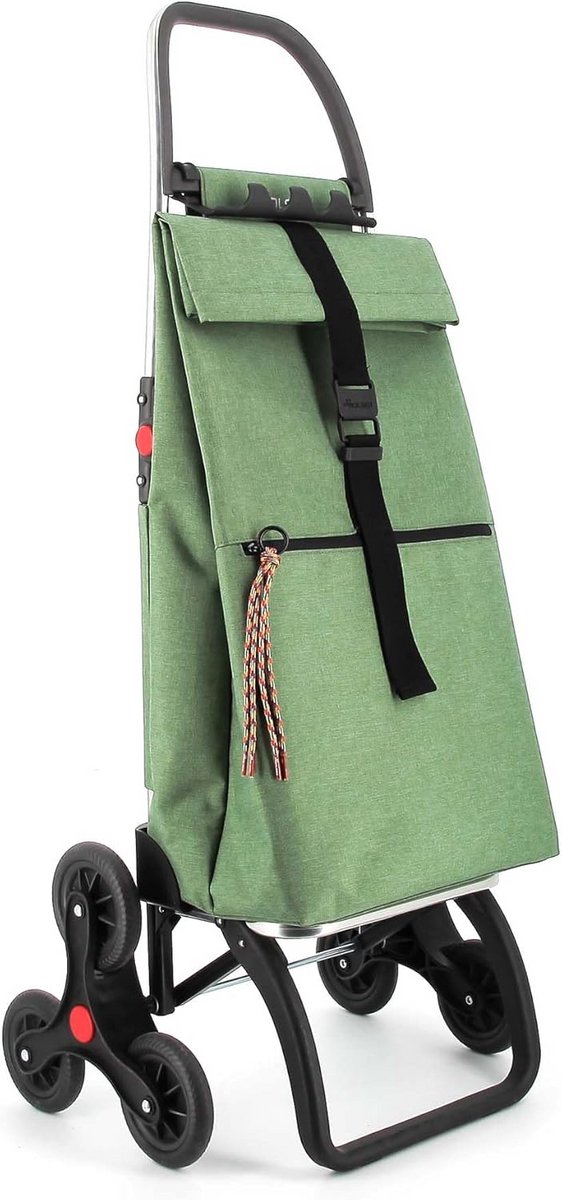 Opvouwbare Boodschappentrolley met 6 Wielen voor Trappen - Groot formaat