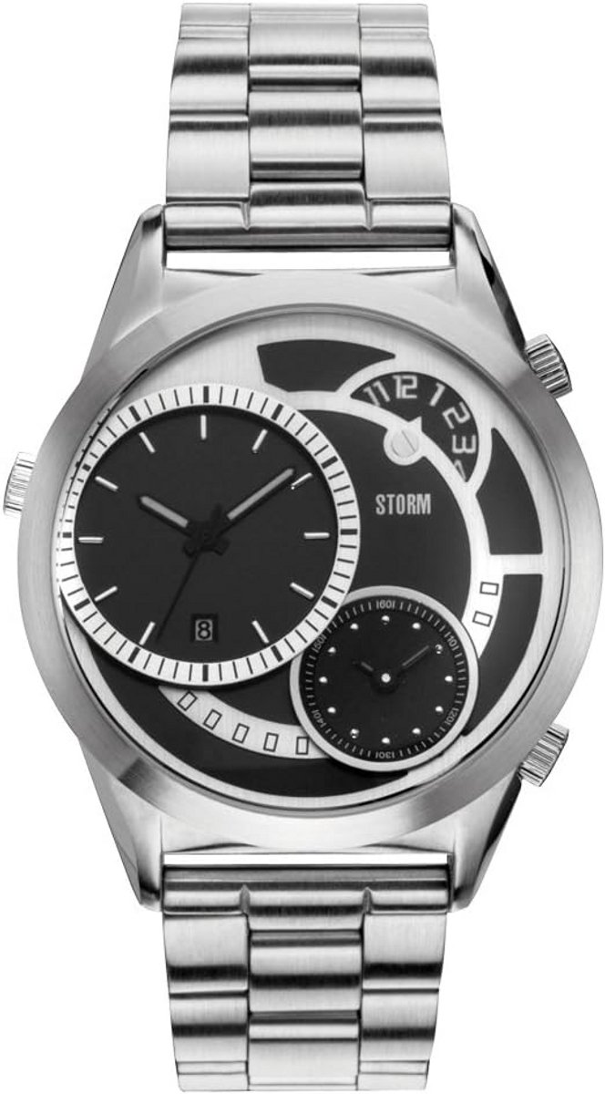 Zilverkleurig Herenhorloge met Roestvrij Stalen Armband - Klassiek Analoog Uurwerk