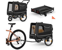JC Pets Hondenfietskar – Opvouwbare Hondenkar 3 in 1 – Fietskar Hond Jogger Buggy – Tot 50 KG – Inclusief Beschermhoes en Veiligheidsslot – Voor Kleine Middelgrote en Grote Honden
