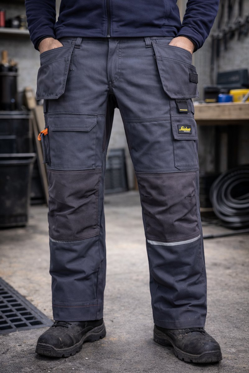 Werkbroek Snickers Workwear – Stretch – Kniebescherming – Grijs/Antraciet – Maat 112 (W39/L30)