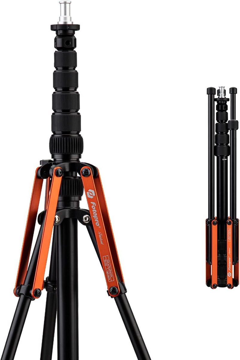 Lichtstatief 184 cm Aluminium voor Speedlight, Softbox en Strobe Fotografie
