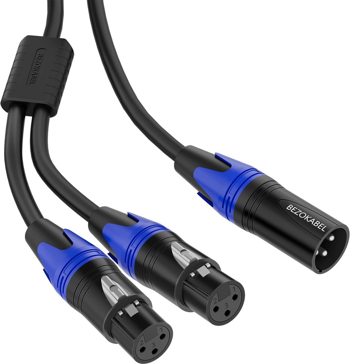 XLR Splitterkabel 1-op-2 (3-Pin) voor Microfoons en Audioapparatuur