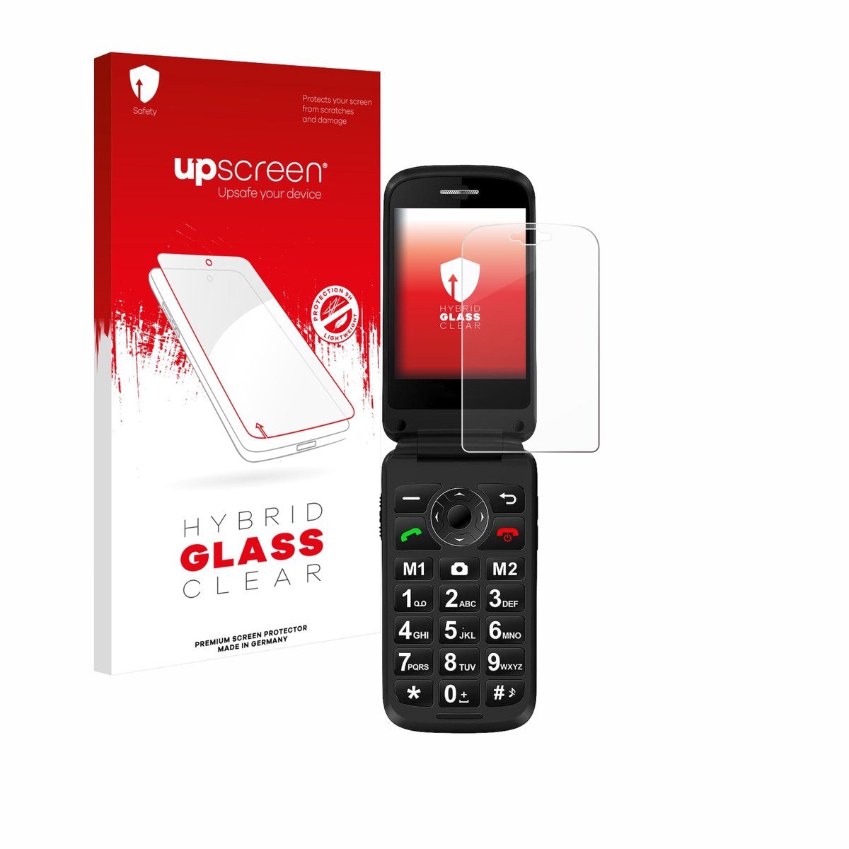 upscreen - Screenprotector voor Simvalley Mobile XL-970 - Folie Beschermfolie Beschermglas transparant