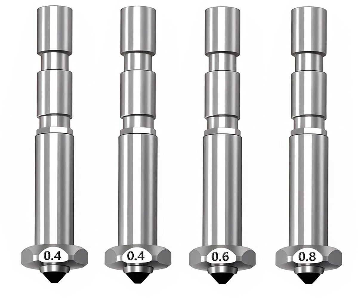 Gehard Stalen 3D Printer Nozzles (0.4/0.6/0.8mm) - Snelwisselbaar & Hoge Doorstroming voor Kobra 3 Max