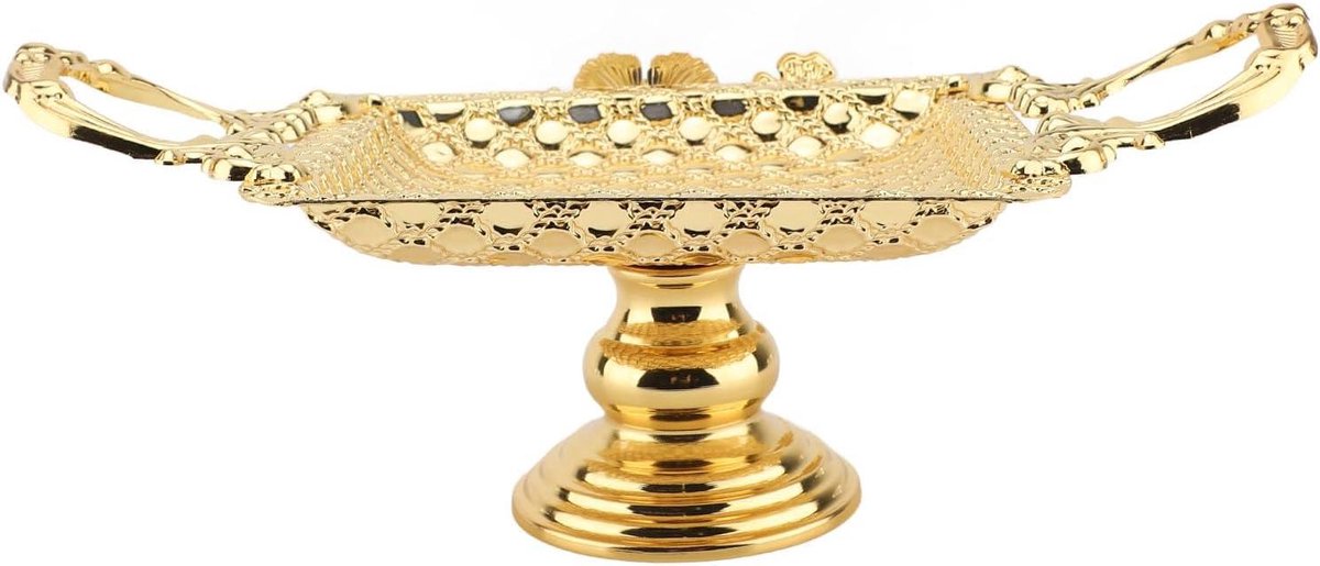 Taartstandaard met handvat, rechthoekig design voor feestelijke presentatie