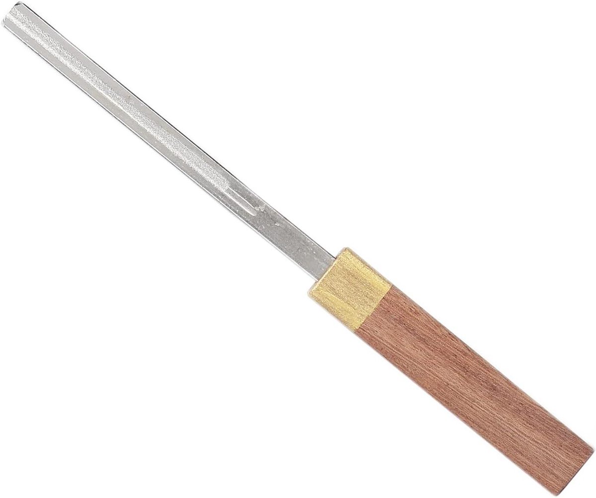 Fret Crowning File voor Gitaar, Bas en Mandoline - Zilverkleurig Staal met 4 Groeven