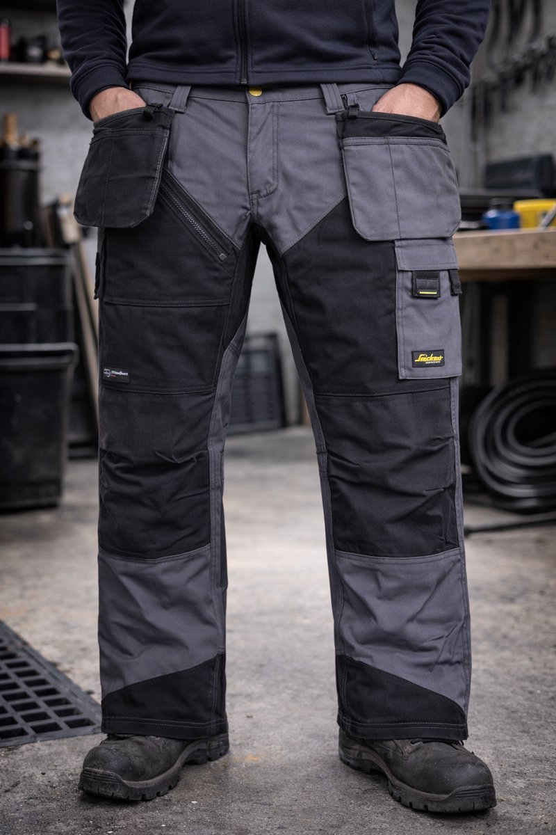 Werkbroek Snickers Workwear RuffWork 6203 – Met Holsterzakken – Steel Grey/Black (5804) – Maat 146