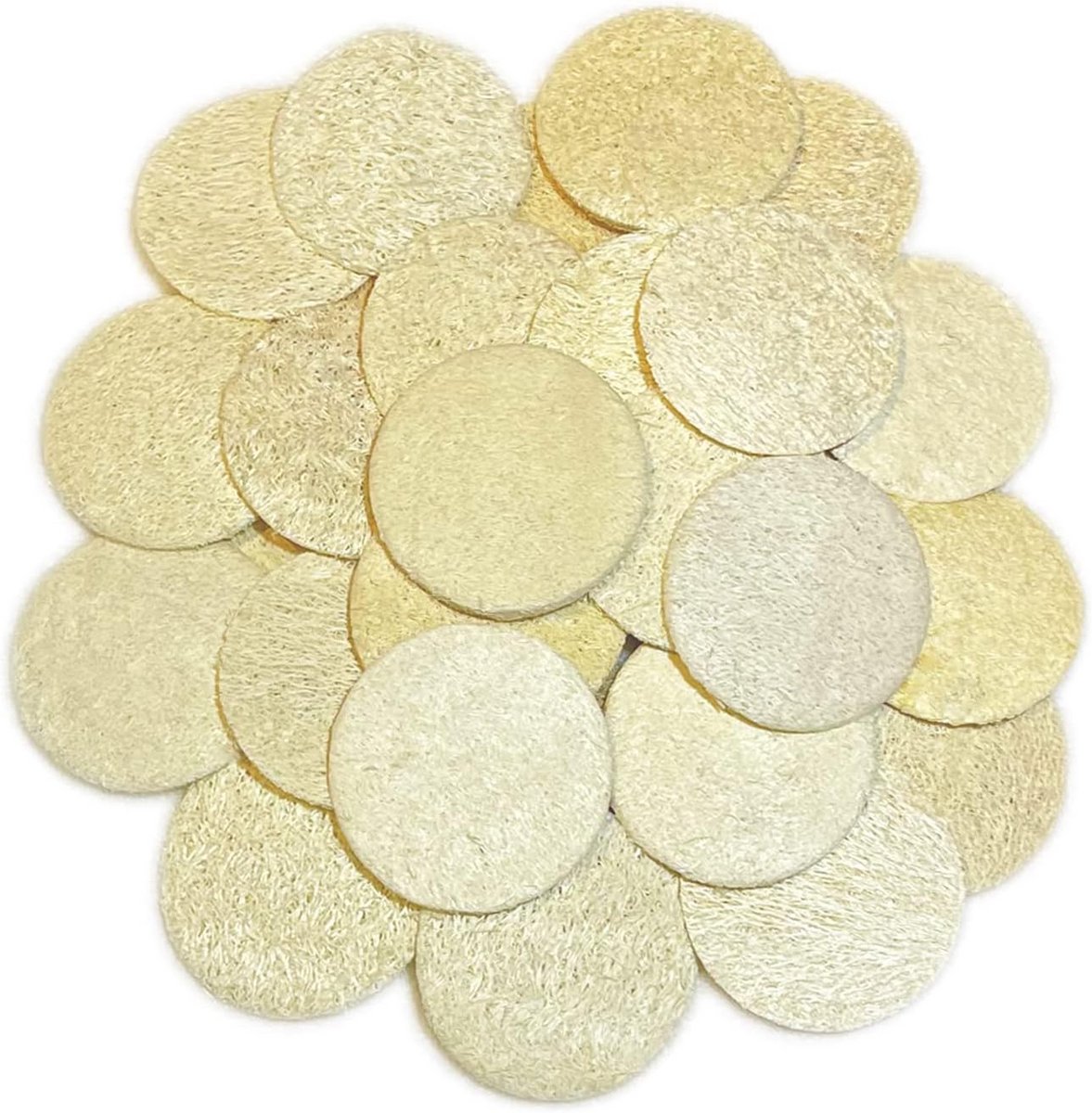 Natuurlijke Luffa Sponzen Set van 36 voor Gezicht en Lichaam Peeling