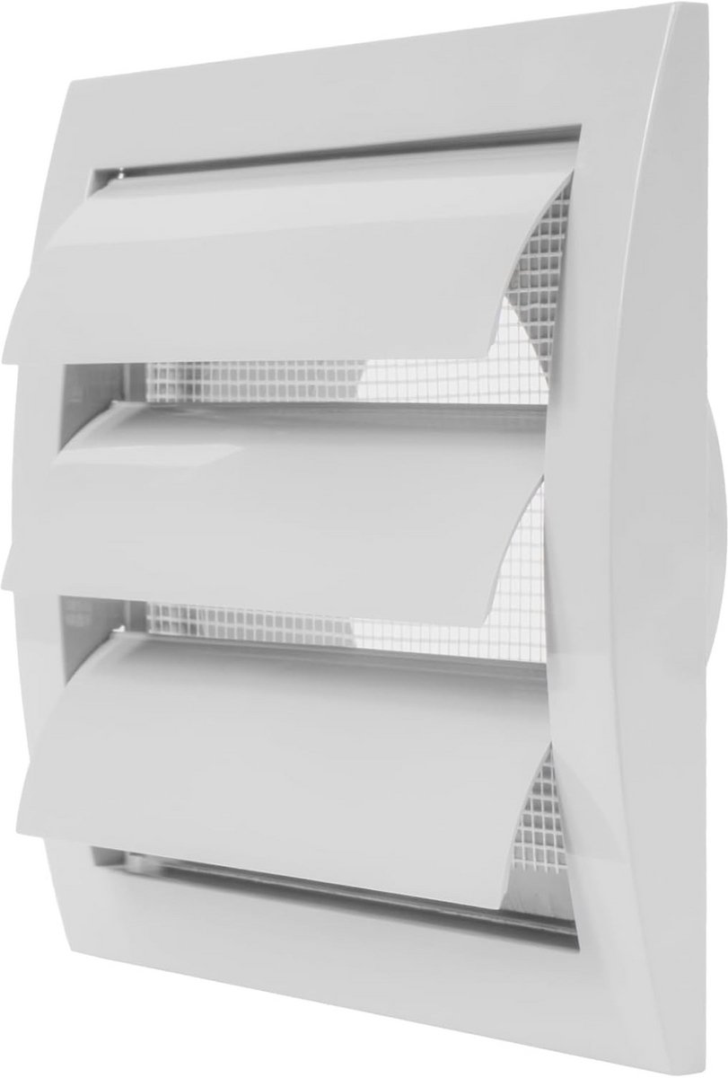 Ronde Ventilatiekap Ø100mm met Vangnet voor Plaagbeheersing - Witte Afdekking