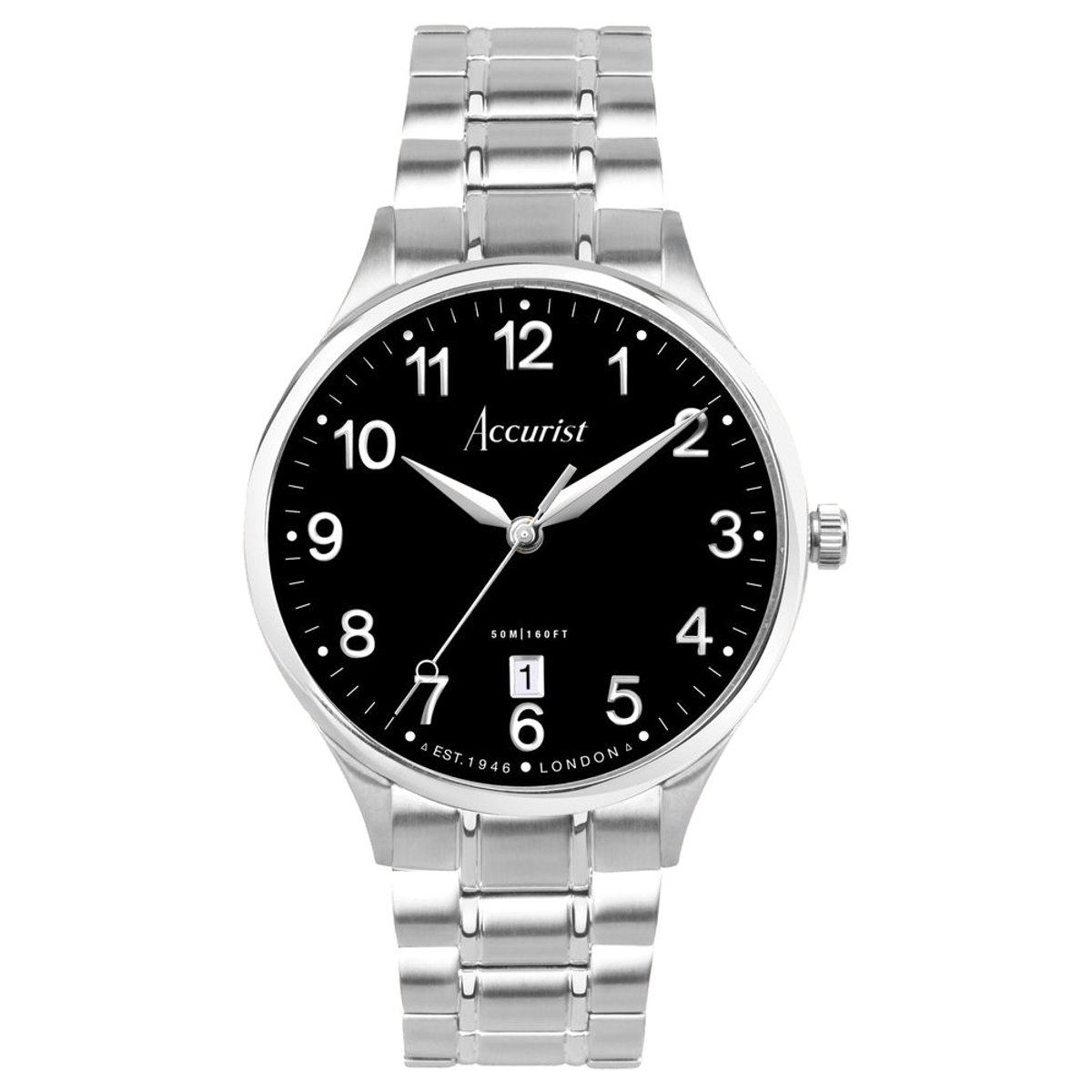Accurist - Heren Horloge Classic - Zilver-Zwart