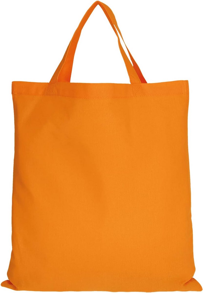 Set van 10 Katoenen Tassen met Korte Hengsels - 38x42 cm - 28 Kleuren