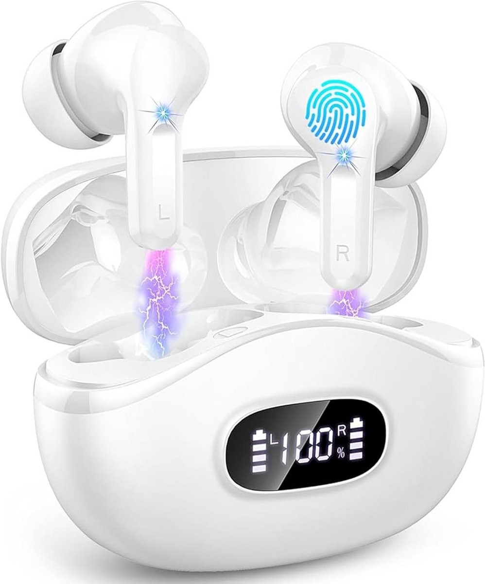 Draadloze Koptelefoon met Bluetooth 5.3 en 4 ENC Microfoons voor Kristalheldere Gesprekken