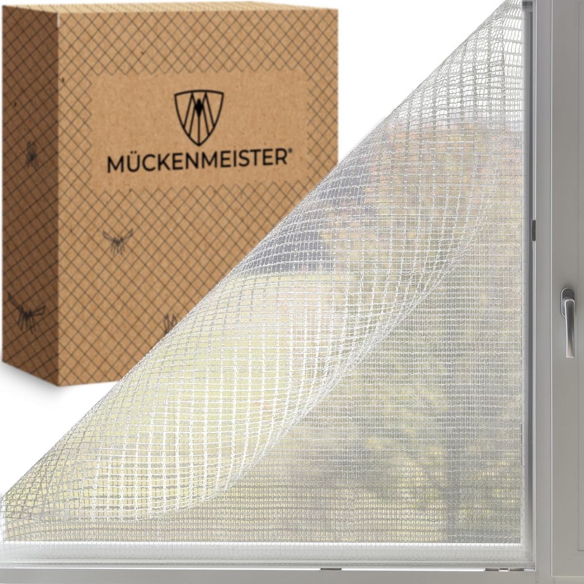 Inhor Raamhor Wit Zelfklevend - Compleet Inclusief Klittenband - 130x150 cm - Bescherming Tegen Muggen en Insecten