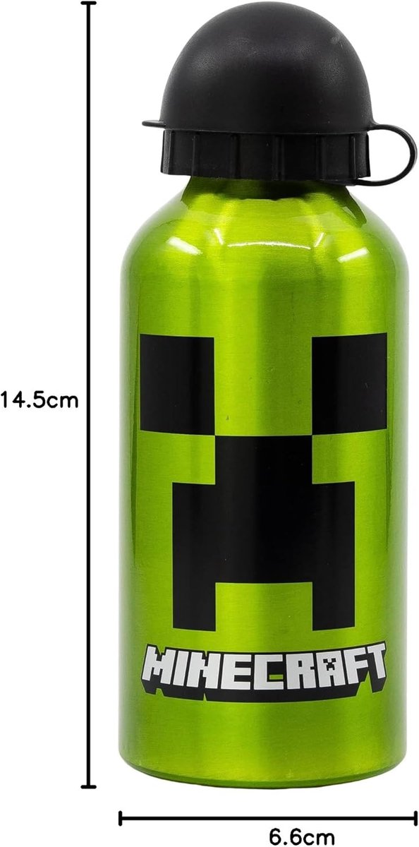 Minecraft aluminium bidon 400 ml - Creeper — afbeelding 4