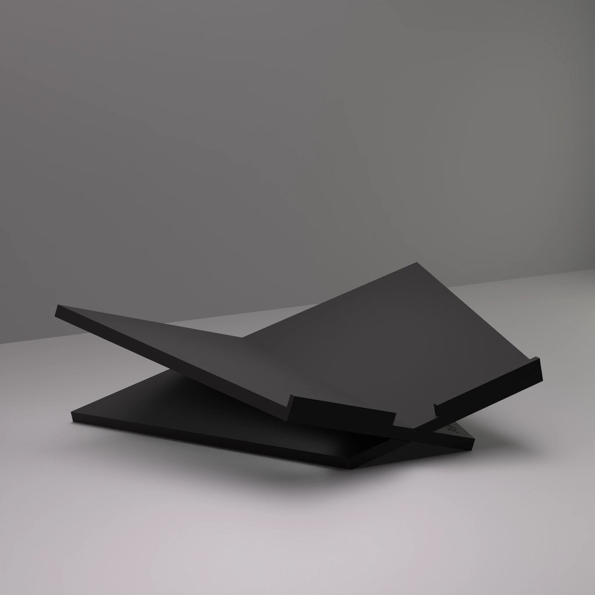 3d-gezellig Grote Boekenstandaard - Boekensteun - Boekenhouder - Book Holder - 47*31,5*12 cm - Zwart - 100% gerecycled PLA (bioplastic)