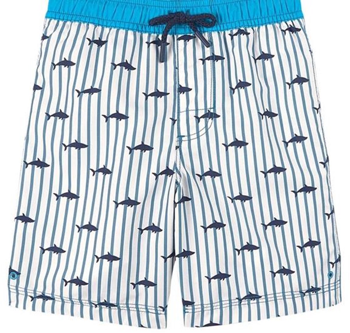 Hatley zwemshort wit met haaien 7 jaar