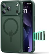 ESR Hoesje Geschikt voor iPhone 17 Pro Max - Classic Hybrid HaloLock - Compatibel met MagSafe / Qi2 - Back Cover met Magneet - Camera Control - Groen