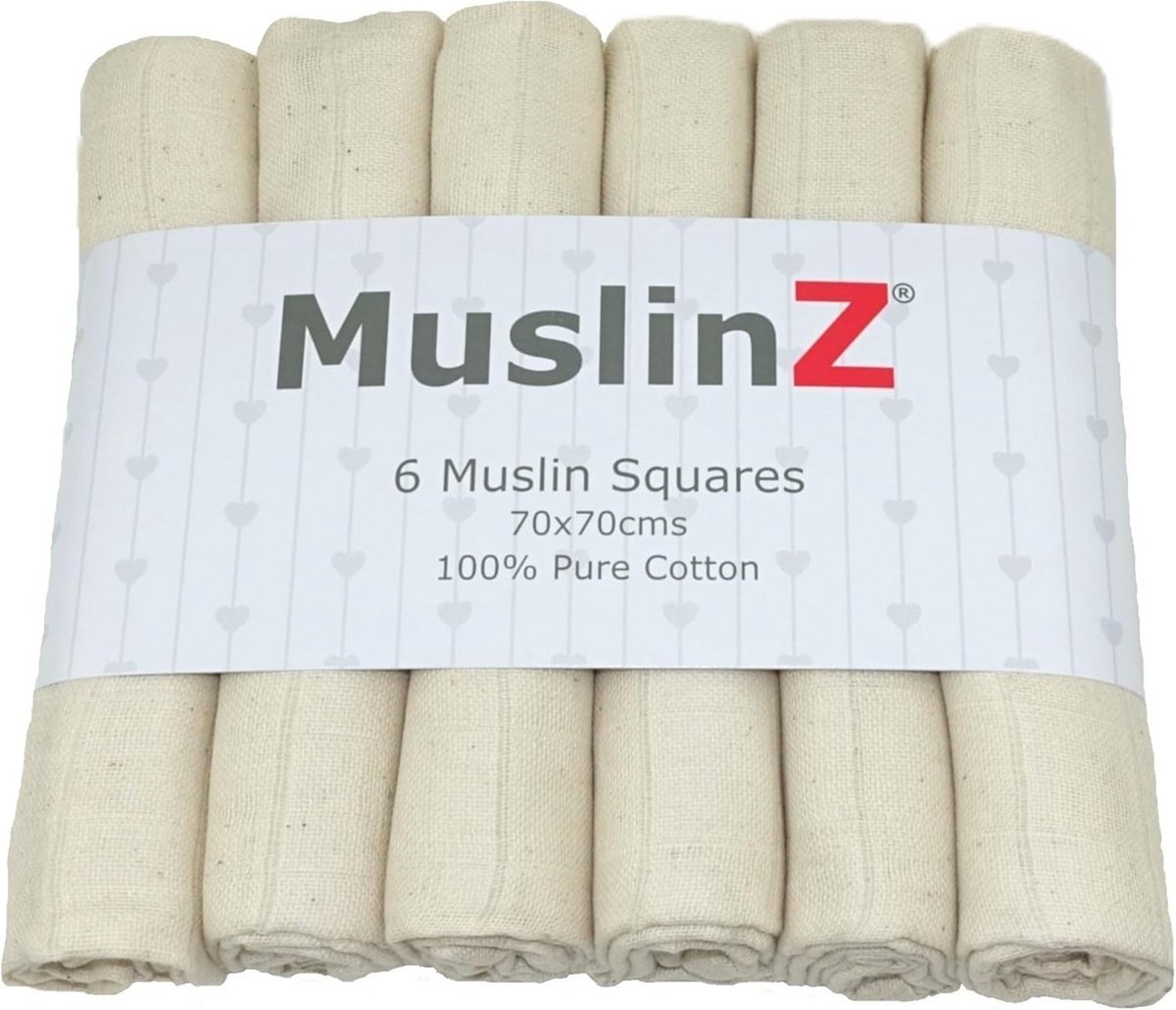 XL Mousseline Doeken 6 Pack - 100% Katoen - Absorberend & Zacht voor Baby