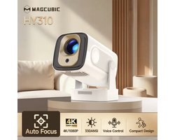 Mini Beamer - 4K ondersteuning - mini projector - draagbare beamer - projector / beamer - Geïntegreerd Android 12.0 systeem - Screen mirroring smartphone - Home cinema