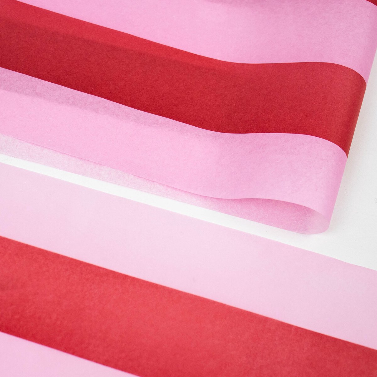 Vloeipapier 35x50cm Stripes Pink - Roze Rood Zijdepapier - 200 vellen