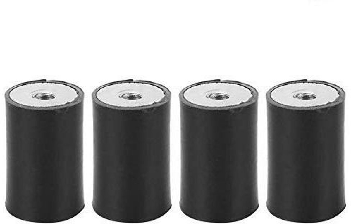 Trillingsdempers voor machines - Set van 4 rubberen buffers - Geluiddempend en niet-giftig
