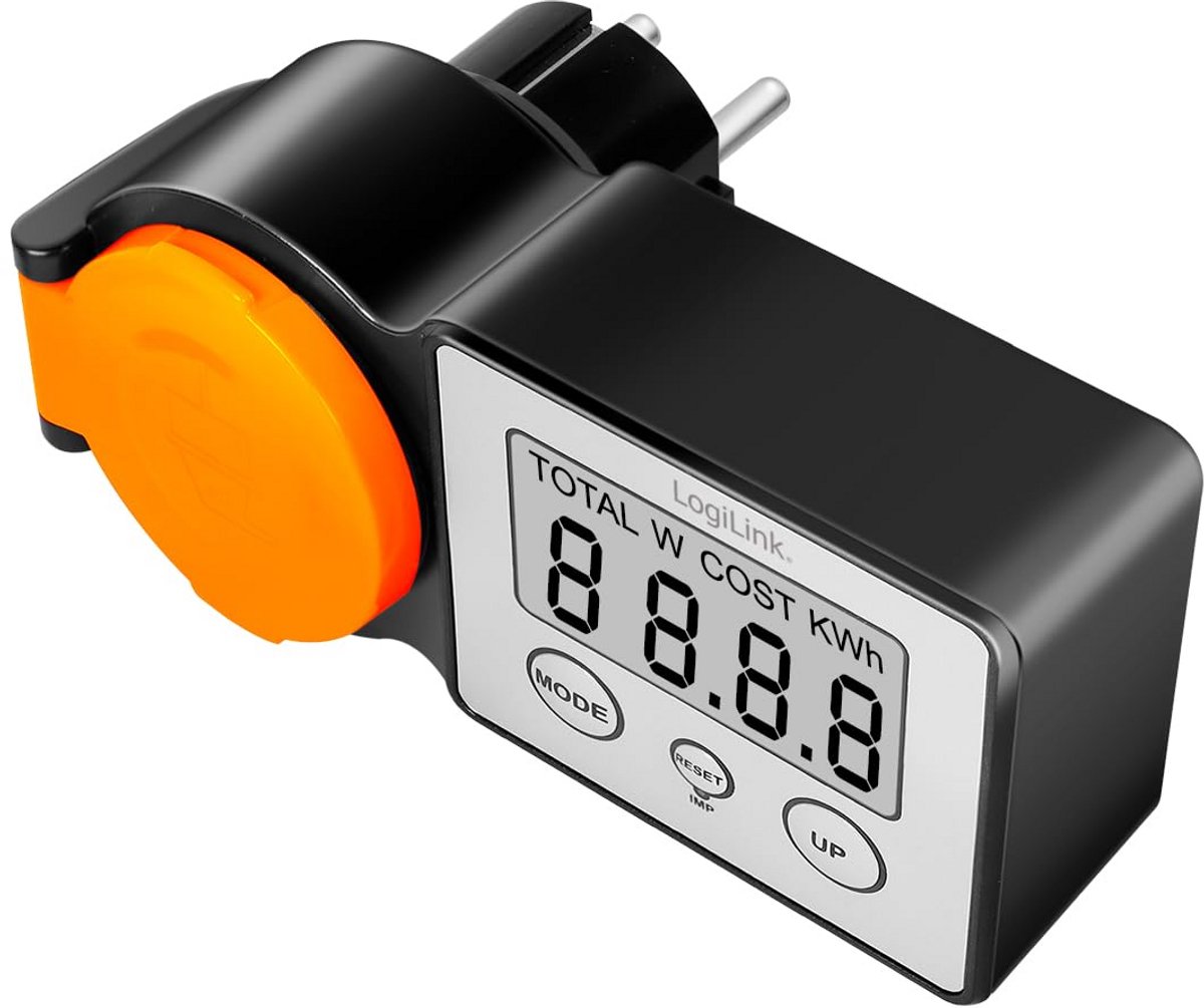 Buitenstopcontact met Energiekostenmeter en LCD-Display voor Tuinapparatuur