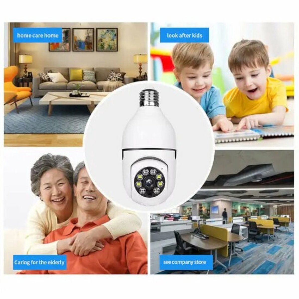 WiFi Panoramic Bulb Camera 1080P HD met Nachtzicht - afbeelding 2
