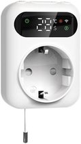 230 V temperatuur- en vochtigheidsregelaar met sonde, digitale thermostaat, hygrostaat met stopcontact, timer, alarm en controller voor kassen, aquaria, terraria en paddenstoelen
