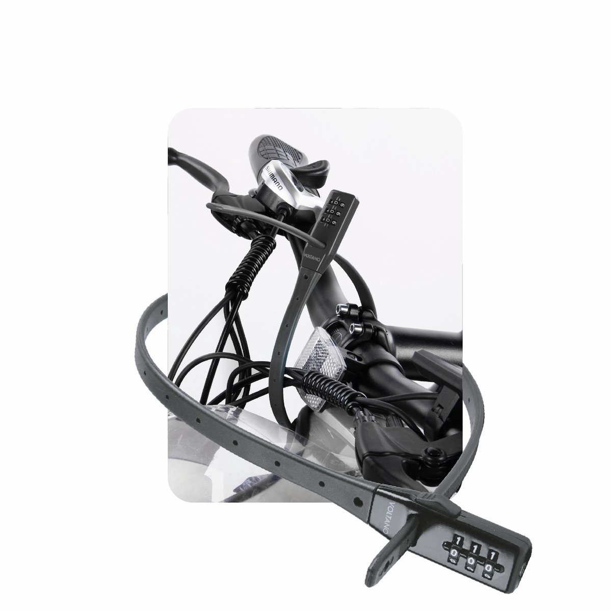 Voltano Accuslot Bagagedrager - Fietshelm Slot / Tas Codeslot - Zwart - Reisslot